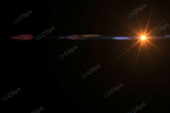 Lens Flare Burst in Dark Background