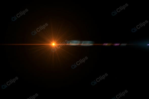Lens Flare and Light Streak on Dark Background