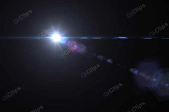 Dramatic Lens Flare Effect on a Dark Background
