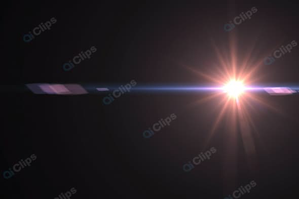 Lens Flare Light Burst with Rainbow Streaks