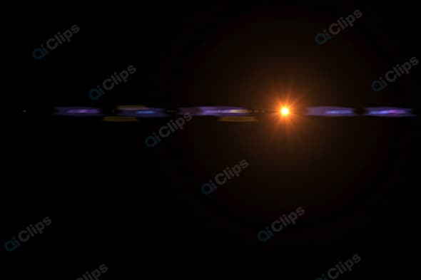 Glowing Lens Flare on Dark Background