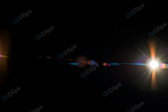 Lens Flare Effect on Dark Background