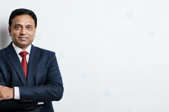 Business Executive in Formal Attire with Confident Pose