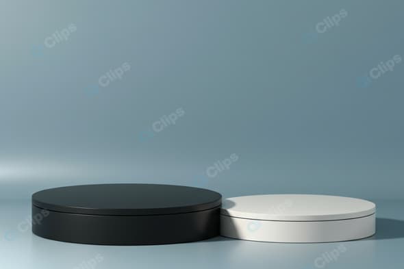 Dual Color Platform on Blue Gradient Background