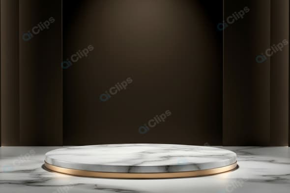 Marble Display Platform with Elegant Lighting