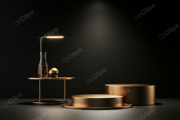 Modern Luxurious Table Display with Vase and Sphere