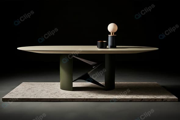 Modern Decorative Table with Artistic Lamp Display