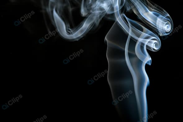 Ethereal Smoke Swirls on a Black Background
