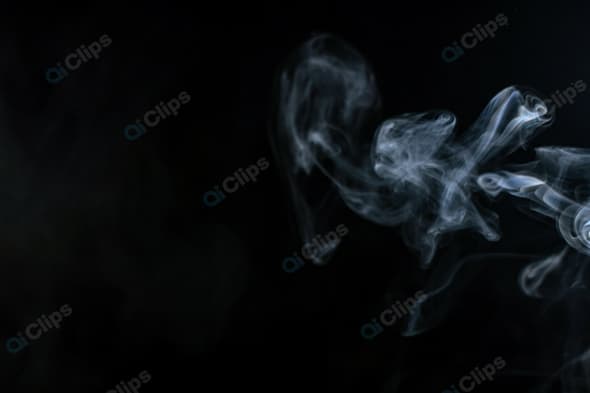 Mystical Smoke Swirls on a Black Background
