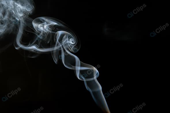 Smoke Swirls on Black Background