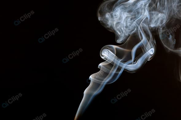 Ethereal Smoke Swirls Against Dark Background