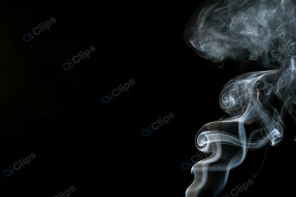 Flowing Smoke Swirls on a Black Background
