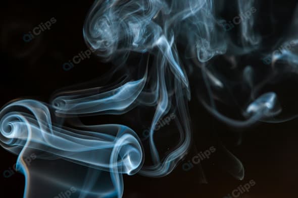 Elegant Swirling Smoke on a Black Background
