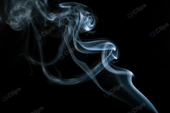 Ethereal Smoke Swirls Against a Black Background
