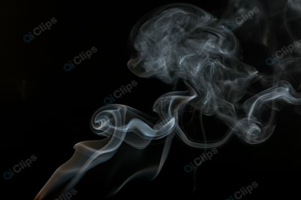 Intricate Smoke Swirls on Black Background