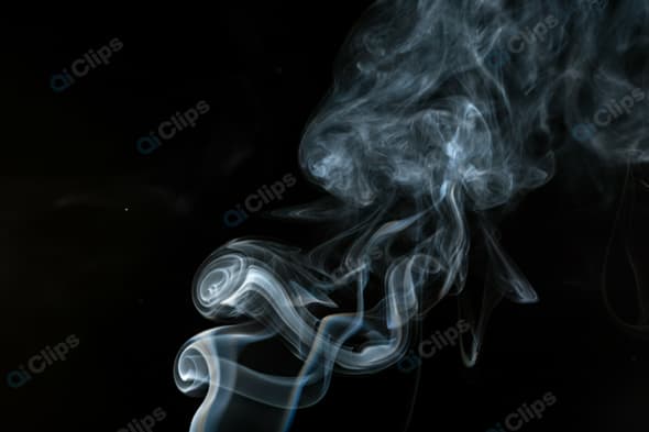 Elegant Swirling Smoke on Black Background