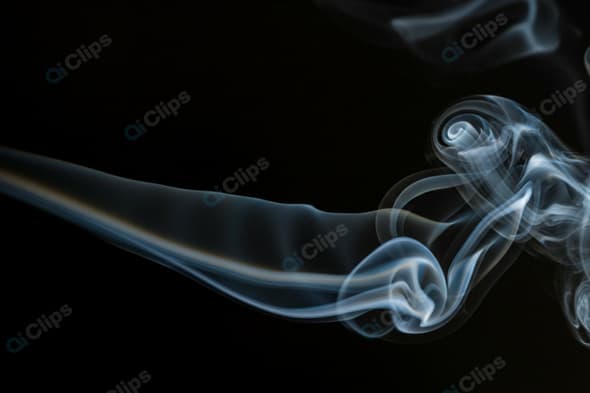Abstract Swirling Smoke on Black Background