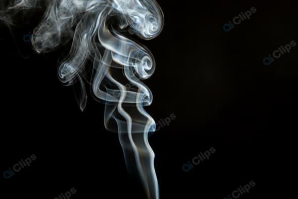 Ethereal Smoke Twirls on a Black Background
