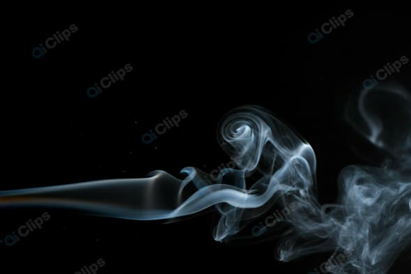 Otherworldly Smoke Swirls on a Black Background
