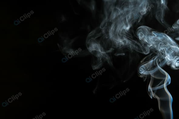 Artistic Smoke Swirls on Black Background