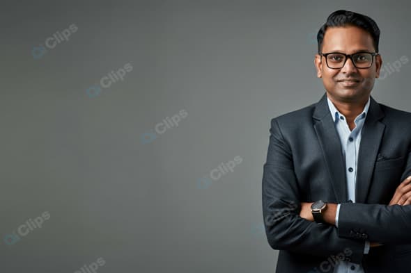 Professional Businessman Suit with Confident Pose