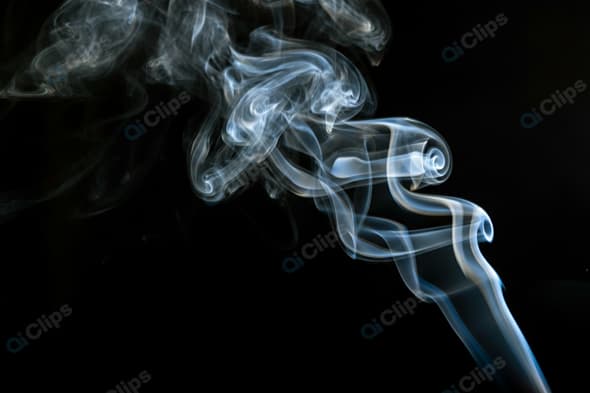 Swirling Smoke on Black Background