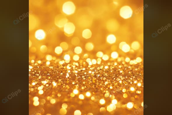 Golden Bokeh Background with Sparkling Glitter