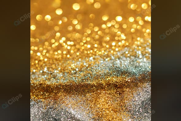 Golden Glitter Background with Sparkling Bokeh Effects