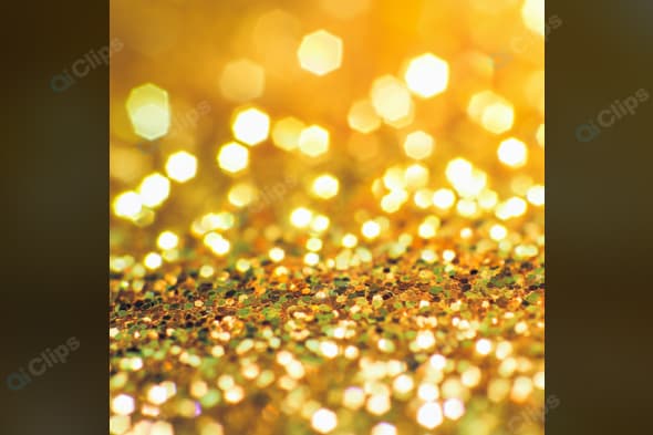 Abstract Background with Golden Bokeh Lights
