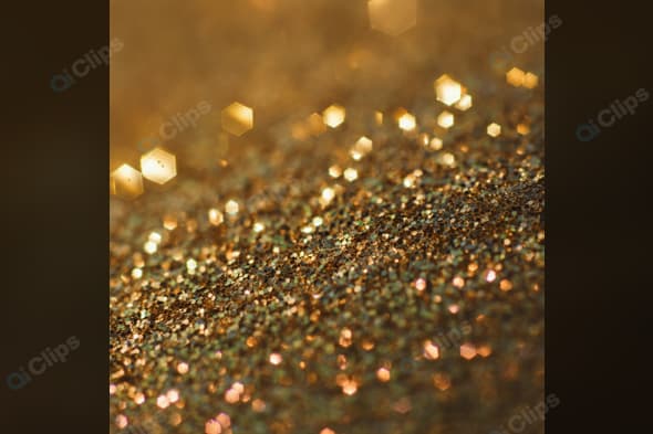 Golden Glitter Sparkle Pattern Close-Up