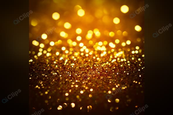Golden Bokeh Background with Glimmering Sparkling Lights
