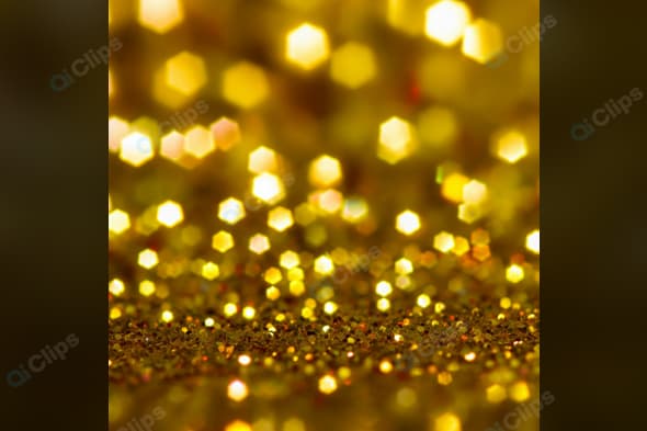 Golden Bokeh Background with Sparkling Lights