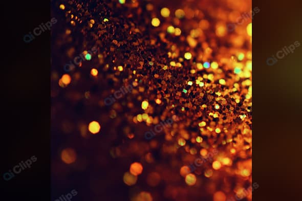 Golden Bokeh Lights on Dark Background