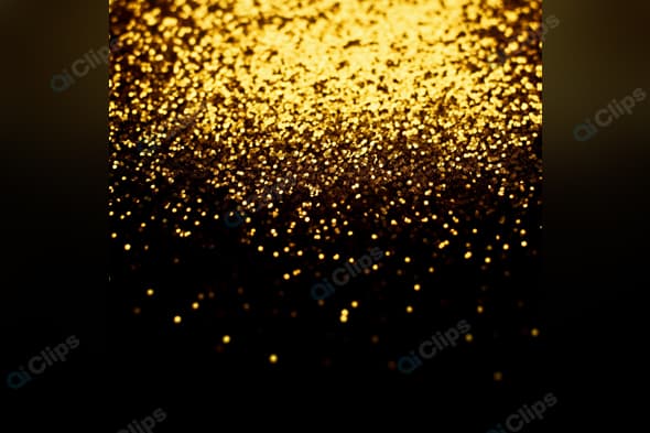 Golden Glitter Sparkle on Black Background