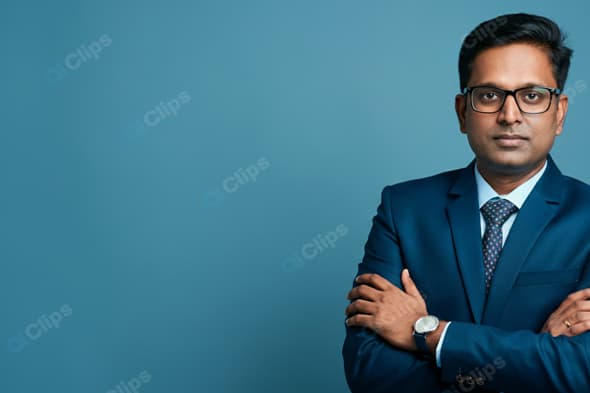 Professional Business Portrait of Man in Suit and Glasses