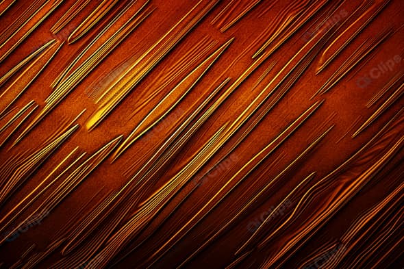 Wooden Texture with Abstract Golden Stripes