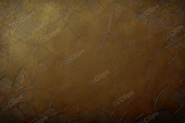 Ornate Floral Embossed Brown Texture Background