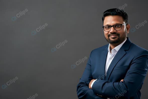 Professional Business Portrait of Confident Man in Suit
