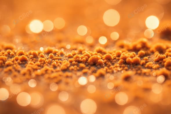 Golden Sand with Sparkling Light Bokeh