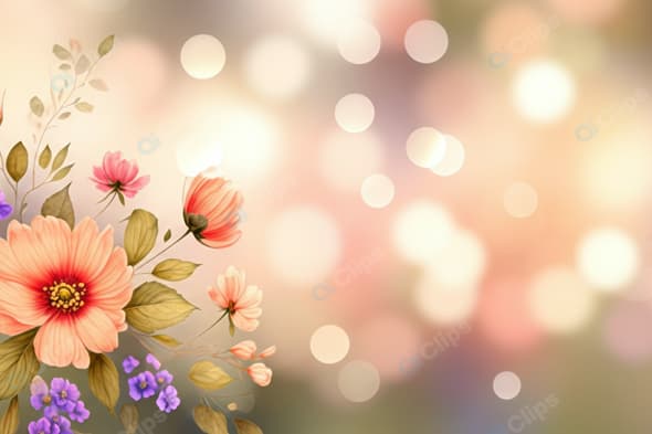Elegant Floral Design with Soft Bokeh Background