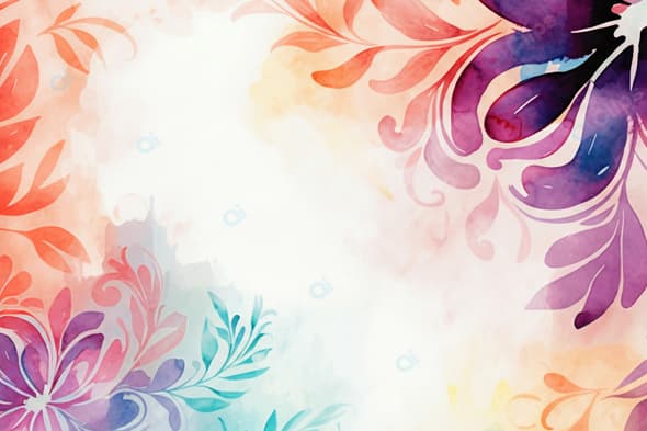 Colorful Floral Watercolor Design Background