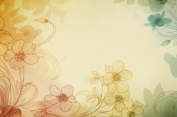 Vintage Floral Background with Abstract Botanical Design