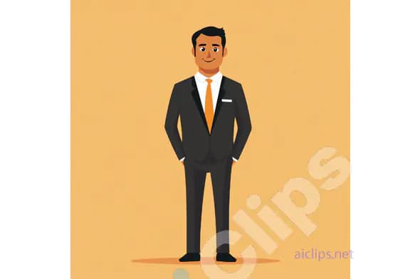 Smiling Businessman Illustration