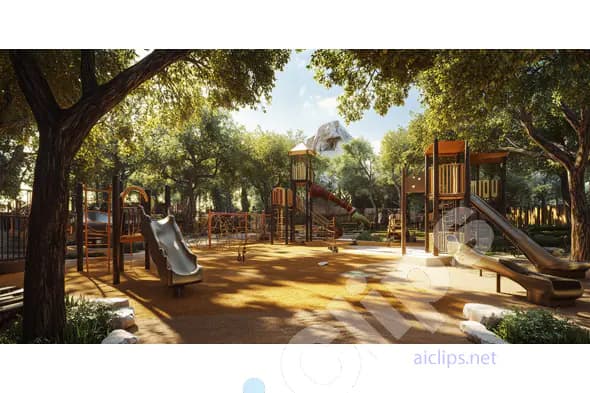 Sunny Playground in the Park