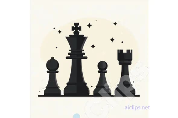 Elegant Chess Pieces Illustration