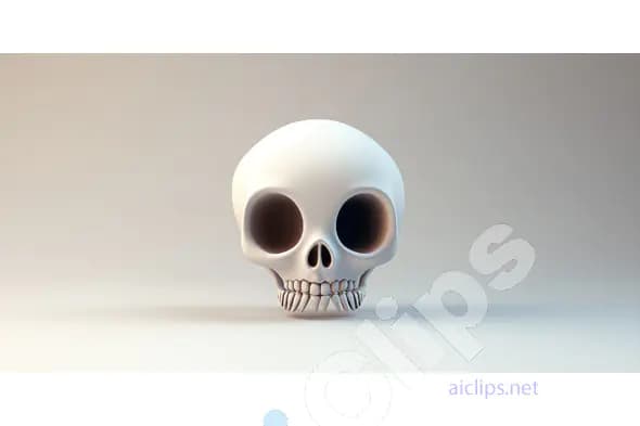Cute Cartoon Skull Render