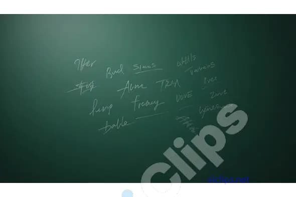 Chalkboard with Handwritten Notes