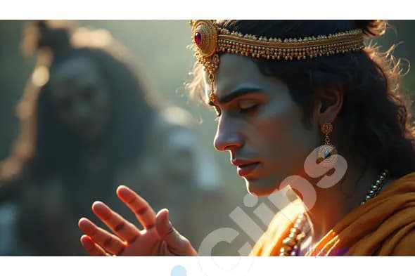 Serene Prince in Meditation with Divine Energy