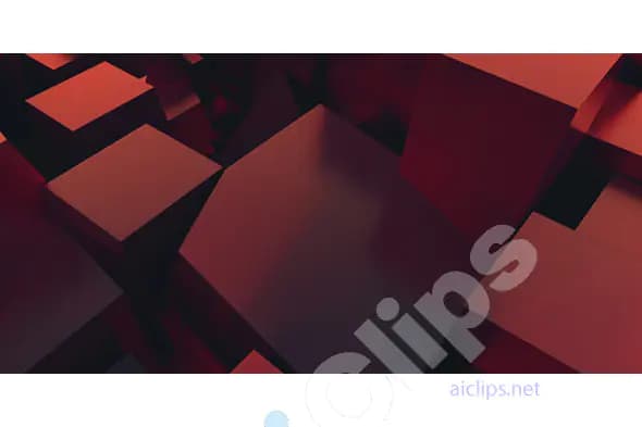 Red Geometric Abstract