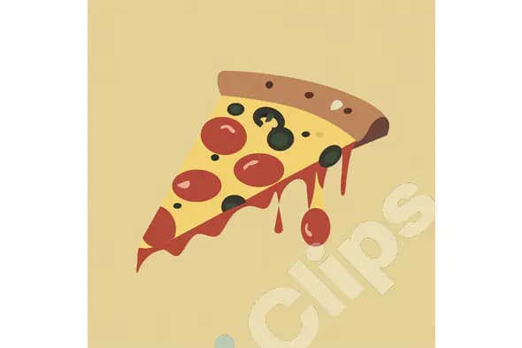 Pepperoni Pizza Slice Illustration